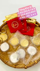 {TOPIC GIÁ RẺ} Combo Xu Có Hình Rắn Vàng của Úc - túi LỘC gấm đỏ tặng kèm