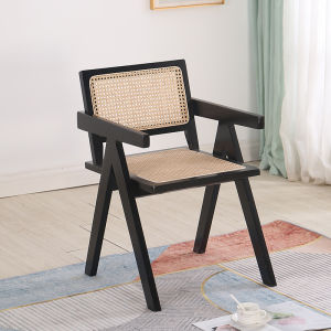 Outdoor Vintage Rattan Wooden Chair
