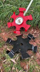 Manganese Steel 240mm Trenching Wheel for Small Tiller Cultivator Soil Loosening Deep Plowing Weeding and Grass Cutting