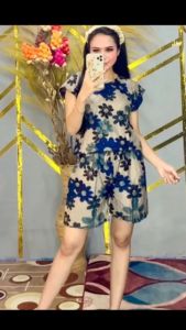 PROMO /Piyama Pendek Wanita Setelan Baju Tidur One Set Rayon Motif Bunga