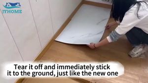 JYHOME Vinyl Tile Floor Stickers 3D Self-adhesive Waterproof Floor Stickers For Living Room Office Floors