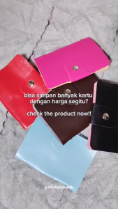 (BISA COD) Dompet Kartu 24 Kulit Nama / ATM Name ID Card Holder 24 Slot Tempat Kartu Souvenir Wanita