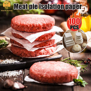 100PCS Hamburger Patty Paper Non Stick Double-sided Food-Grade Baking Oilpaper Thickened BBQ Anti-sticking Frozen Beef Patties Pad