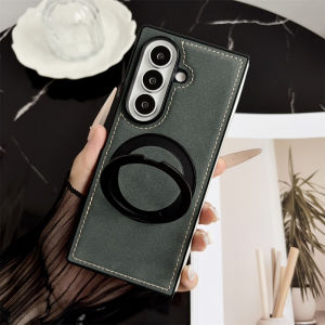 Ốp Điện Thoại Da Cao Cấp Cho Samsung Z Fold Với Giá Đỡ Nam Châm Xoay Chống Sốc Bảo Vệ Toàn Diện Tương Thích Với Nhiều Mẫu Máy