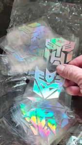 Miếng Dán Trang Trí Hình Transformers Màu Laser Phản Quang Độc Đáo 5cm