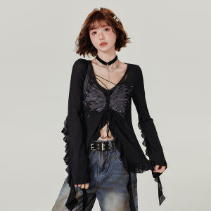 American Street Style Wood Ear Knitted Cardigan Autumn