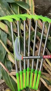 Long Handle Weeding Tool Stainless Steel Corn Sickle Garden Tool For Grass Banana Betel Nut