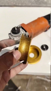 Dry Vacuum Brazed Diamond Round Polishing Wheel 20mm Bore Dia Ceramic Edging Wheel For Marble Stone