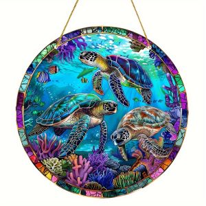 Underwater World Light SunCatcher Sign Dolphin Acrylic Sign Housewarming Gift Hanging Window Decor GardenRoom Wall Decor