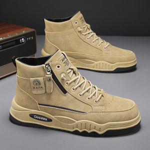 Casual Outdoor Sports Climbing Shoes Anti-Slip Wear-Resistant Thick Bottom Work Boots Leisure Martin Boots for Men