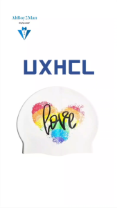 Lifestyle: Mens "Love Theme" Silicone Waterproof Swimming Cap (UXHCL)