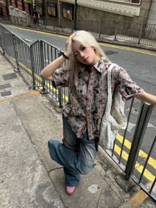 American Style Streetwear Vintage Handsome Mens Shirt Short Sleeve Summer 2024 New High Street Half Sleeve Plaid Shirt Jacket Trendy