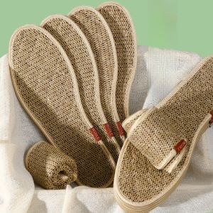 XIANZHAO | New 42 Code Mens Cotton Linen Shoe Insoles Thin Absorbent Breathable Antibacterial Deodorant Leather Shoes Odor Eliminator