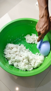 AM24 - 1PCS Cetakan nasi Padang Plastik Gagang Kayu / Centong nasi Catering Kulakan Nasi Uduk