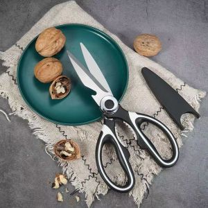 Multifunctional Kitchen Scissors Household Kill Fish Cut Vegetables Roast Broiler Bone Scissors Stainless Steel Scissors