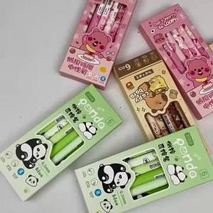 Bộ 6 Bút Gel Xóa Được Hình Chuột Lang Nước Không Lem Ngòi 0.5mm Mực Có Thể Thay Thế Thiết Kế Dễ Thương Dành Cho Học Sinh & Quà Tặng Văn Phòng Phẩm