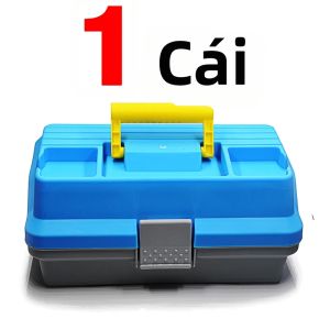 1 Hộp Đựng Dụng Cụ Câu Cá Bằng Nhựa Di Động 3 Tầng Có Vách Ngăn Có Thể Tháo Rời Hộp Đựng Đồ Câu Cá Dung Tích Lớn Hộp Sắp Xếp Đồ Dùng Cho Mồi Câu Móc Câu - 32x20x15cm