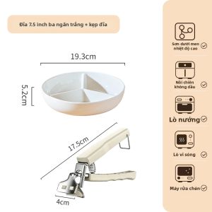 RUANQI | Đĩa Hấp Sứ Chia Khuôn Dành Cho Thực Phẩm Trẻ Em
