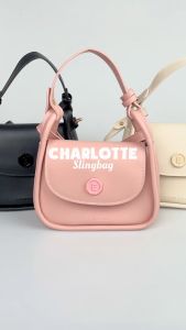 Tas Bahu Cewek Wanita Mewah CHARLOTTE Korea Style Studio Bag