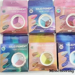 Nail Art Pigment Powder Solid Professional nail art 3in1 Warna