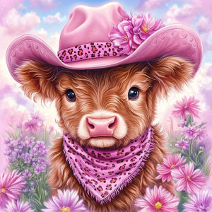 Huacan New Arrivals Diamond Painting Daisy Cow Diamond Mosaic Animal Flower Complete Kit Handmade Gift