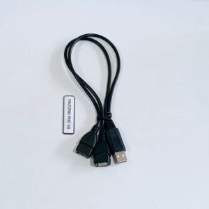 Cáp chia USB 1 ra 2: 1 đầu kết nối thiết bị ngoại vi 1 đầu chỉ cấp nguồn DC 5V / Cáp dài 30Cm.