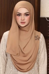Hijabs and Such Lady Warda Crochet instant shawl premium korean chiffon by Mootiara