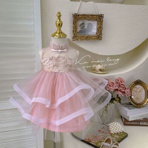 Princess Style Sweet No-sleeve Dress for Girls