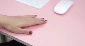 Large PVC Mouse pad Pu Leather Waterproof Office Study Keyboard Mat Anti-slip Suede Backing Smooth Mouse Pad