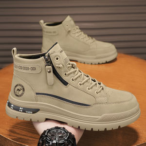 Mens High-Top Sports Martin Boots Fall 2025 New Style Outdoor Climbing Anti-Slip Wear-Resistant British Work Boots