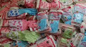 Go2slim Sarung Tangan Karet Cuci Piring Panjang Bunga Anti Air