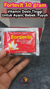 FV10 | Fortevit 10 gram | Vitamin Dosis Tinggi untuk Unggas Ayam Burung Puyuh Itik Angsa