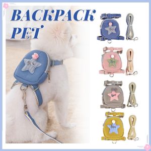 Pet Traction Bag For Special Small Dog Kitten Outing Snack Backpack Cat Puppy Pet Backpack With Rope
