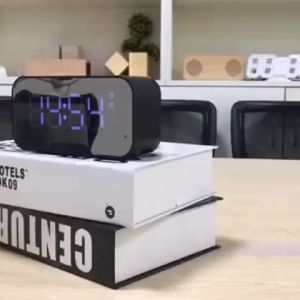 Speaker Bluetooth Jam Jam Alarm Nirkabel Audio Kecil Smart Kartu Multifungsi Cermin Lampu Malam Dengan Radio