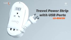 Lumira ปลั๊กไฟพกพา รุ่น LS-024/2U เก็บสายได้ สายยาว 1.2 เมตร 2 เต้ารับ มีมอก.