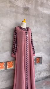 Gamis Jumbo Set Inner - Outer Kekinian Terbaru Size L XL XXL 3L 4L