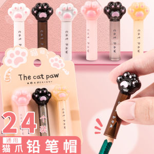 Adorable Cat Claw Pencil Caps Soft Plastic Protective Covers for Boys And Girls Primary School Students Stationery Supplies