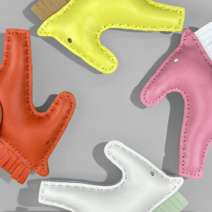 Genuine Sheepskin Mythical Pegasus Bag Charm - Artisan Crafted Pony Charm with Croc-Embossed Wings - 26 Exclusive Colors