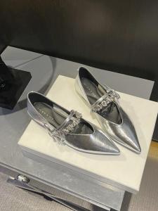 Fairy Style Letter Rhinestone Butterfly Knot Single Shoes Womens Spring 2025 Versatile Low Heel Pointed Toe Elegantly Flat Shoes