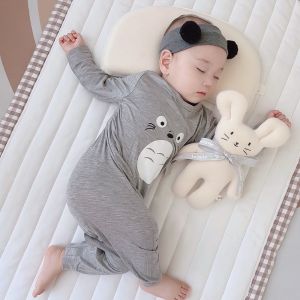 0-5 Years Baby One Piece Pajamas Modal Pyjamas Kids Cartoon Boys Girls Sleepwear Nightwear Children Anti-kick Air-conditioning Clothes Newborn Infant Jumpsuit Baby Clothes Homewear