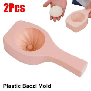 Candid67id4 2pcs handmade Trung Quốc baozi khuôn đa chức năng dụng cụ làm há cảo bằng nhựa tái sử dụng Bun Khuôn bánh bao hấp bữa ăn sáng