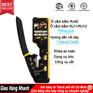Kìm Cắt Xuyên Qua Kết Nối Dây Mạng Ethernet Cat6 Cat5 Cat5e 8P8C RJ45