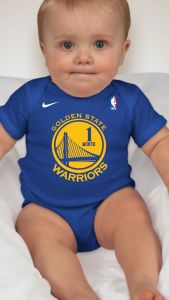 Baby Monthly Onesies - Basketball Jersey - G.S.W.