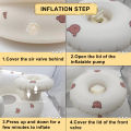 Baby Sofa Inflatable Seat for Babies  Chair with Tray, Built in Air Pump Infant Back Support Sofa Toddler Chair for Sitting Up. 