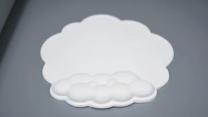 Cloud Shaped Mouse Pad Wrist Support Keyboard Wrist Rest Soft Leather Memory Foam Cushion for Home Office Laptop