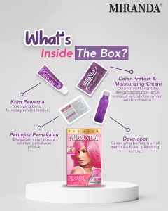 Miranda Hair Color Permanent Premium MC16 Ash Blonde 30ml || Semir Rambut Miranda