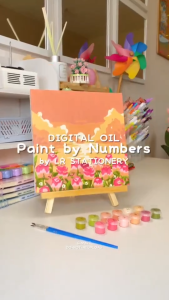 【New Style】Digital Oil Paint By Numbers 20*20cm Canvas Frame Number Painting Decor Wall Painting