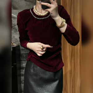 YUFUQING | French Style Slimming Top And Skirt Set Casual Autumn Winter Fashion Womens Base Shirt Mid-Length A-Line Skirt Ensemble