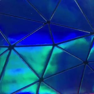 A5 A4 Laser Hologram PU Faux Leather Fabric Geometric Polygon texture for Bag Bow Craft DIY Jewelry Clothing Sewing Material