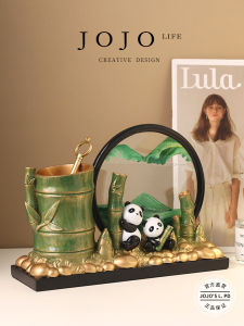 JOJOS L. Deep Sea Pen Holder Desktop Decoration Gift for Friends Creative Festival Supplies Sand Flowing Painting